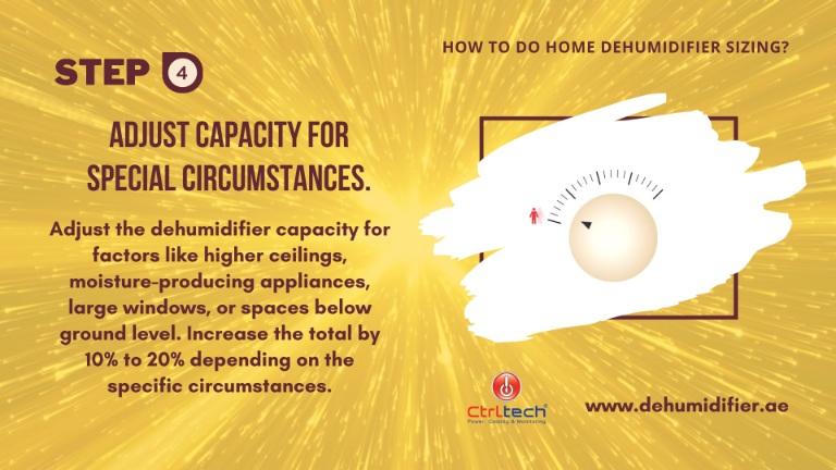 Step 4 - Ajust dehumidifier capacity for special circumstances